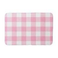Tapis de bain rose et blanc de contrôle de Buffalo
