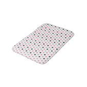 Tapis De Bain Rose et blanc Joli Pois (Angle)