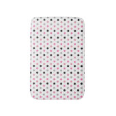 Tapis De Bain Rose et blanc Joli Pois (Devant (Vertical))