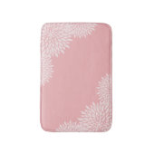Tapis de bain rose et blanc moderne (Devant (Vertical))