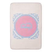 Tapis De Bain Rose et bleu personnalisés (devant Vertical)