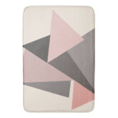 Tapis De Bain rose et gris Mi-siècle moderne géométrique (devant Vertical)