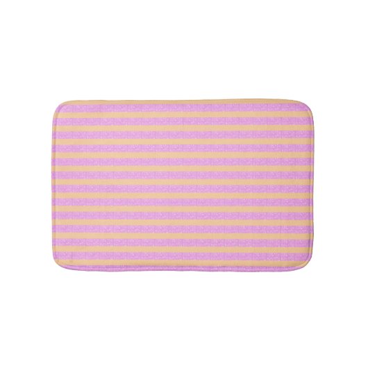 Tapis De Bain Rose Géométrique (Devant)