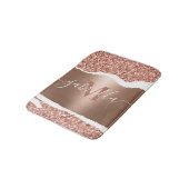 Tapis De Bain Rose Gold Faux et Parties scintillant