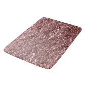 Tapis De Bain Rose Gold Liquid Chrome métal Chic Glam (Angle)