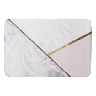 Tapis De Bain Rose Gold Marbre Tourbillon & Blush Rose Bronze Gl