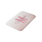 Tapis De Bain Rose Gold Parties scintillant Monogramme Moderne É (Angle)