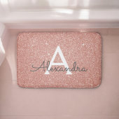 Tapis De Bain Rose Gold Pink Sparkle Parties scintillant Nom du