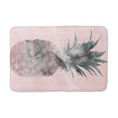 Tapis De Bain Rose Gold Pink Tropical Summer Pineapple Glam (Devant)