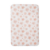 Tapis De Bain Rose Gold Snowflakes en blanc (Devant (Vertical))