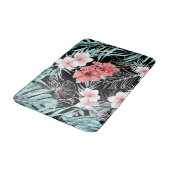 Tapis De Bain Rose Gold Tropical Botanical Island Paradise Chic (Angle)
