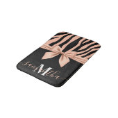 Tapis De Bain Rose Gold Zebra Print (Angle)