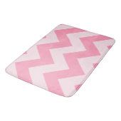 Tapis De Bain Rose grand Motif Zigzag (Angle)