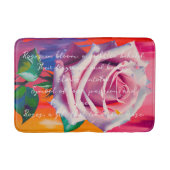 Tapis De Bain Rose gras en fleurs poème Bohemian Artsy (Devant)