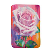Tapis De Bain Rose gras en fleurs poème Bohemian Artsy (Devant (Vertical))