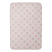 Tapis De Bain Rose, gris et blanc (devant Vertical)