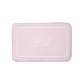 Tapis de bain rose initial ou nom (Devant)