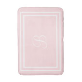 Tapis de bain rose initial ou nom (Devant (Vertical))