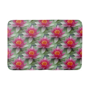 Tapis De Bain Rose Lotus Water Lily