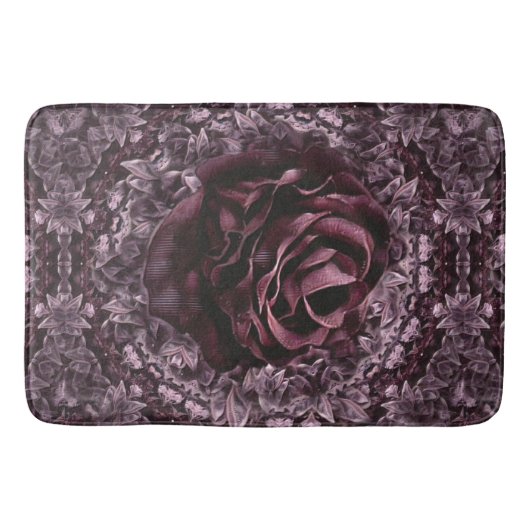 Tapis De Bain Rose Mandala (Devant)