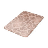 Tapis De Bain Rose Or Blush rose moderne Glam Damask (Angle)