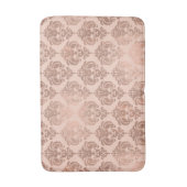Tapis De Bain Rose Or Blush rose moderne Glam Damask (Devant (Vertical))