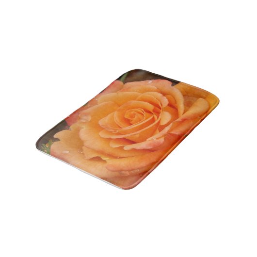 Tapis de bain rose orange (Angle)