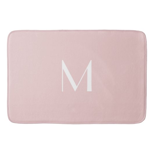 Tapis De Bain rose pâle - ajouter monogramme (Devant)