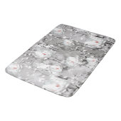 Tapis De Bain Rose rose blanc gris rose élégant (Angle)