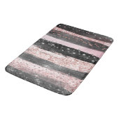 Tapis De Bain Rose rose noir Parties scintillant or moderne (Angle)