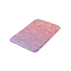 Tapis De Bain Rose rose violet lavande faux pétille parties scin