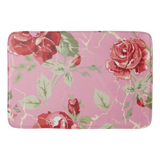 Tapis De Bain Rose rouge cerise (Devant)
