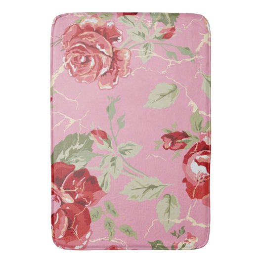 Tapis De Bain Rose rouge cerise (devant Vertical)