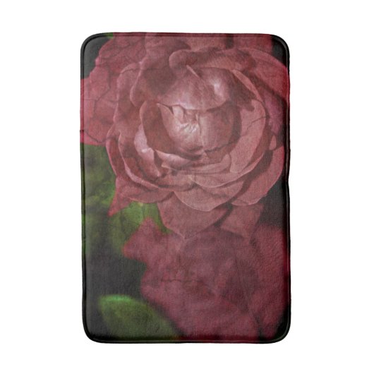 Tapis De Bain Rose rouge criqué (Devant (Vertical))