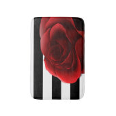 Tapis De Bain Rose rouge et Blancs noirs (Devant (Vertical))