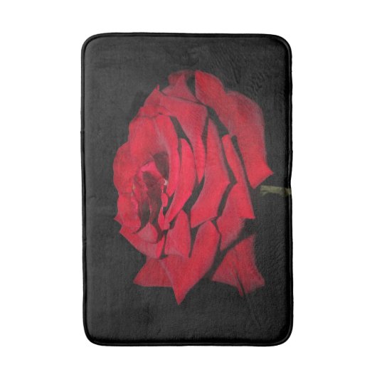 Tapis De Bain Rose rouge - noir (Devant (Vertical))