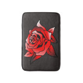 Tapis De Bain Rose rouge simple (Devant (Vertical))
