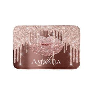 Tapis De Bain Rose Skinny Parties scintillant royale Nom Maquill