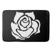 Tapis De Bain Rose tribal noir blanc (Devant)