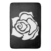 Tapis De Bain Rose tribal noir blanc (devant Vertical)