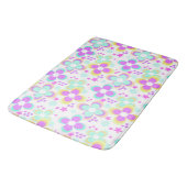 Tapis De Bain Rose, turquoise, floral (Angle)