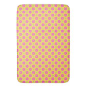 Tapis De Bain Rose vert avec cercles jaunes (devant Vertical)