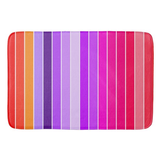 Tapis De Bain rose, violet et orange (Devant)