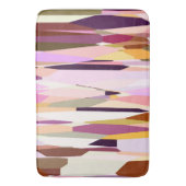Tapis De Bain Rose, violet et orange abstrait (devant Vertical)