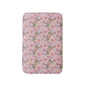 Tapis De Bain Rose Violet Floral Vert (Devant (Vertical))