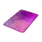 Tapis De Bain Rose violet or Eléphant Exotique brillant Bonne ch (Angle)