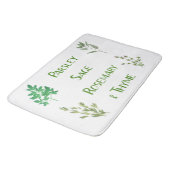Tapis De Bain Rosemary Sage Parsley Thyme Herbal Design Mat (Angle)