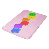Tapis De Bain Roses arc-en-ciel (Angle)