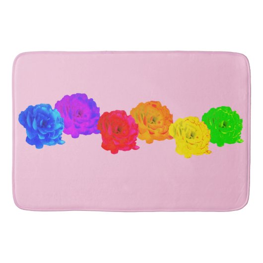 Tapis De Bain Roses arc-en-ciel (Devant)