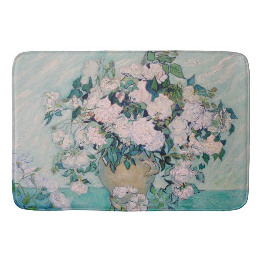 Tapis De Bain Roses blanches-1890-Vincent van Gogh (Devant)
